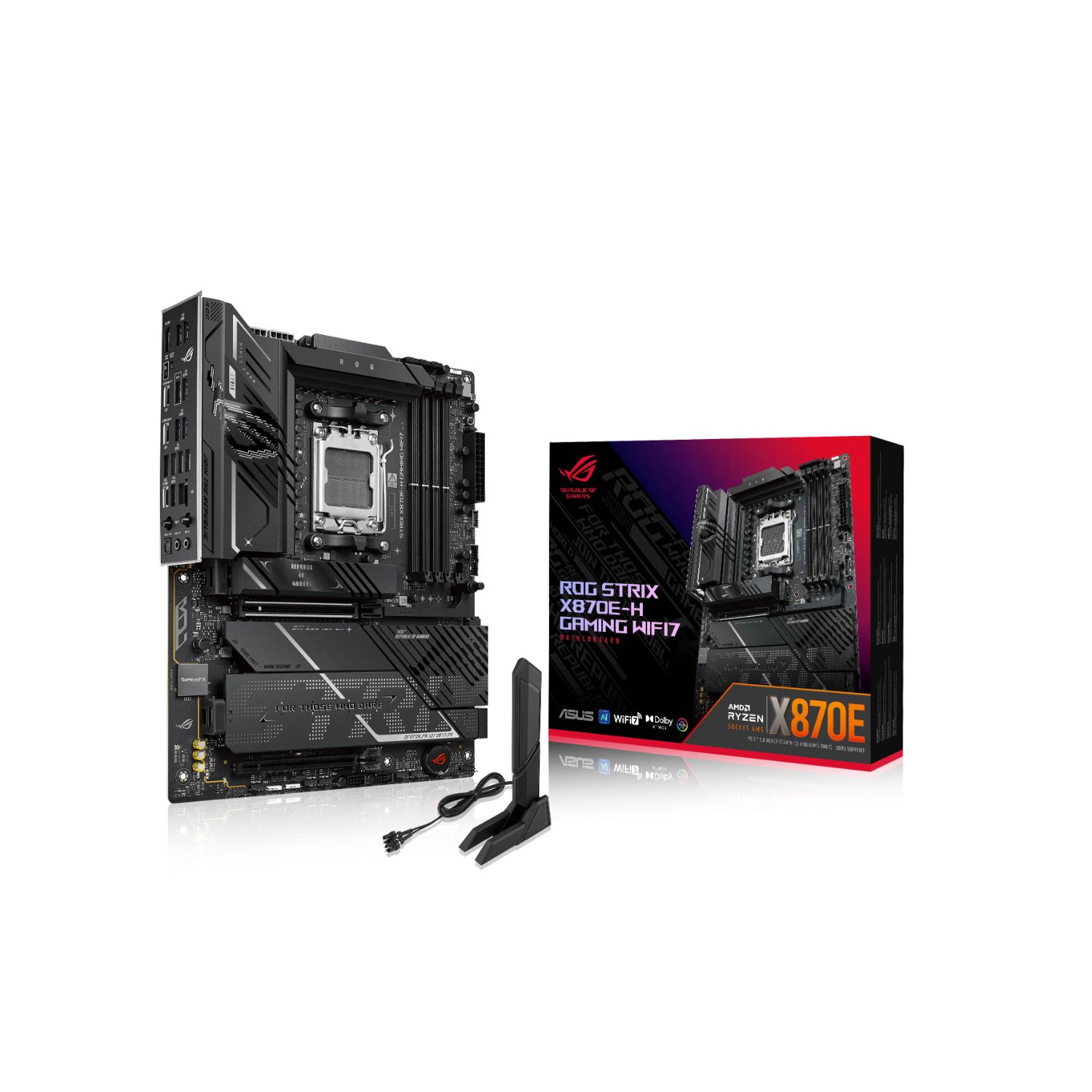 90MB1M90-M0EAY0 - ASUS ROG STRIX X870E-H GAMING WIFI7: (AM5) 4DDR5 4SATA3 4M.2 Wifi7 ATX (90MB1M90-M0EAY0)