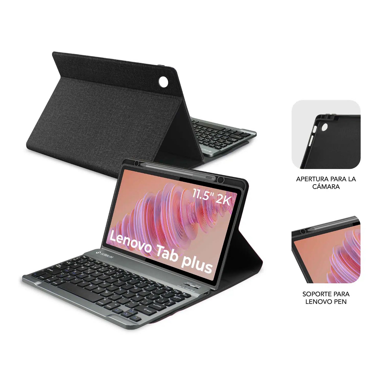 SUBKT3-BTL330 - Funda con Teclado SUBBLIM Keytab Pro BT Lenovo Tab 2025 11.5