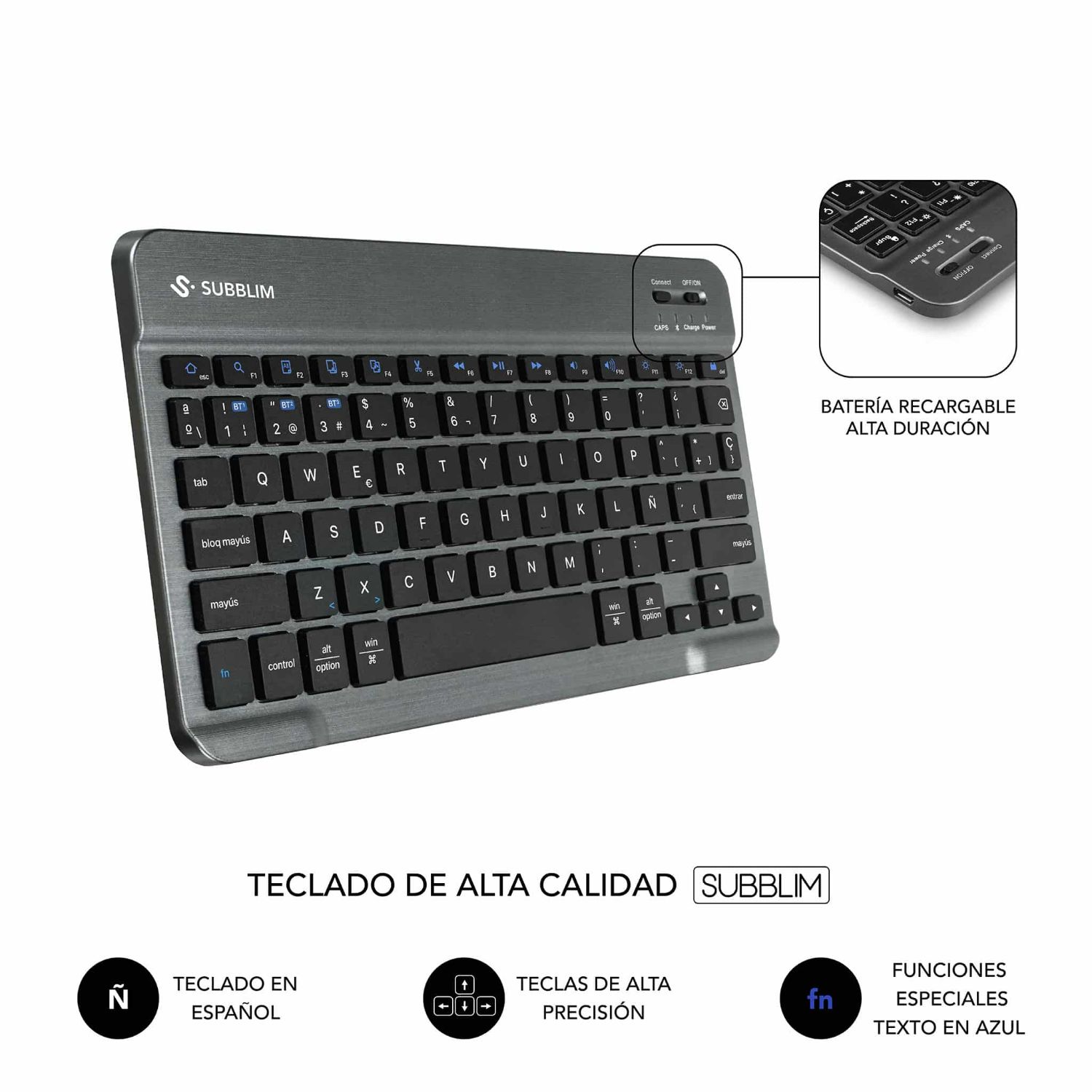 SUBKT3-BTL320 - Funda con Teclado SUBBLIM Shock Case Lenovo Tab 10.1