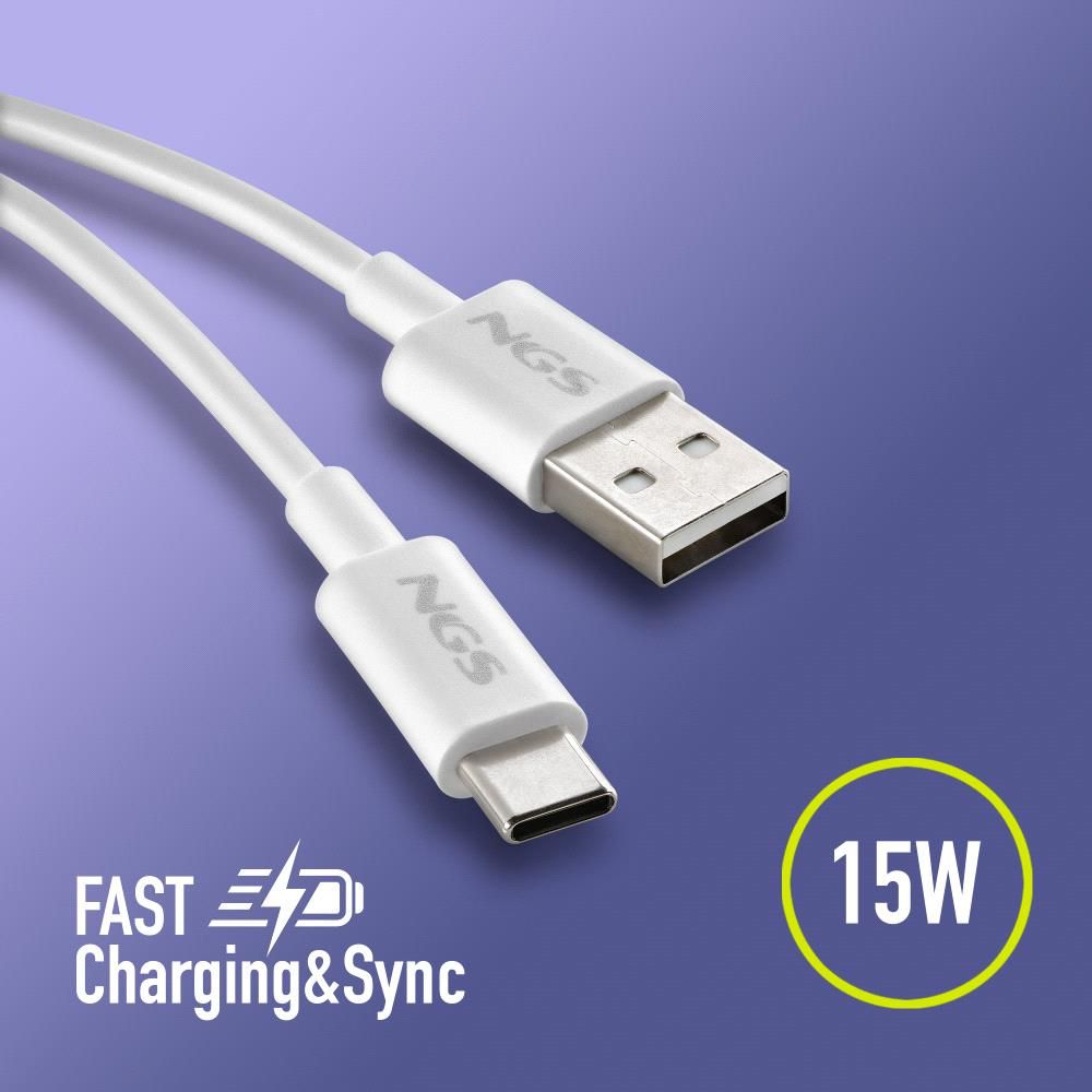 ZYRO-ACWHITE - Cable NGS Usb-C a Usb-C 1m Blanco (ZYRO-ACWHITE)