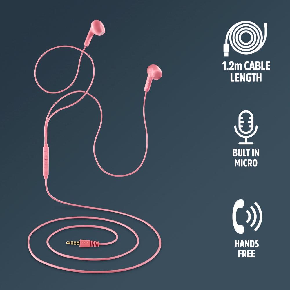 CROSSFLIPPINK - Auriculares NGS Intraurales Jack3.5mm Rosa (CROSSFLIPPINK)