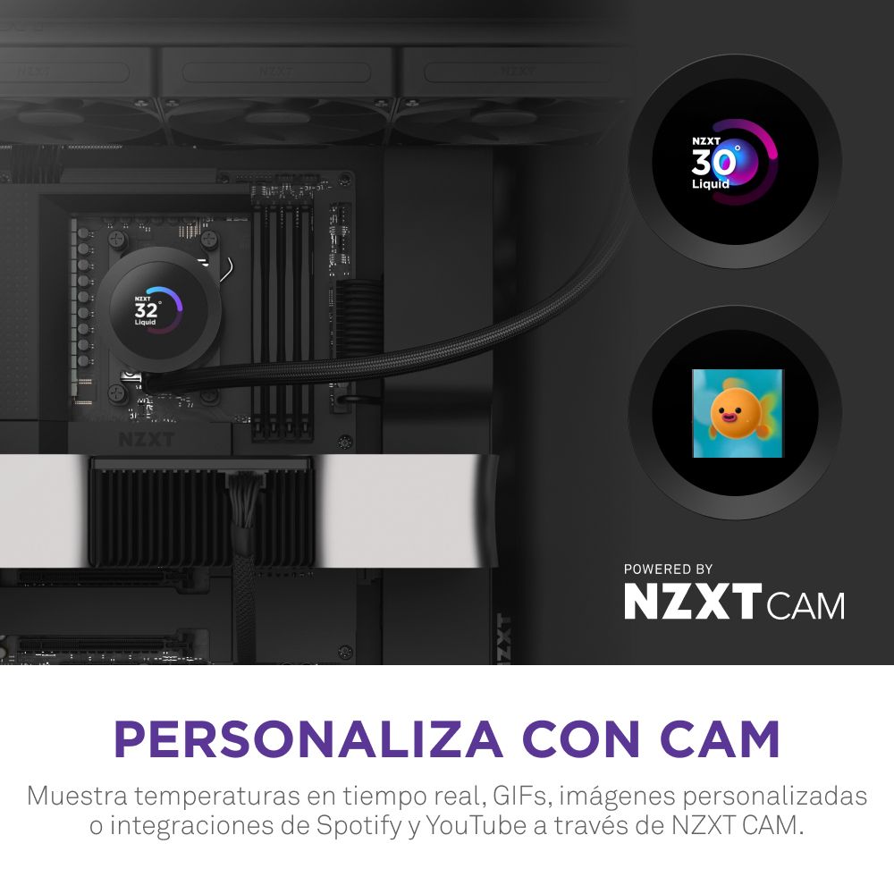 RL-KN360-B2 - Refrigeraci�n L�quida AIO NZXT Kraken Plus 360 LCD 360mm Negro (RL-KN360-B2)