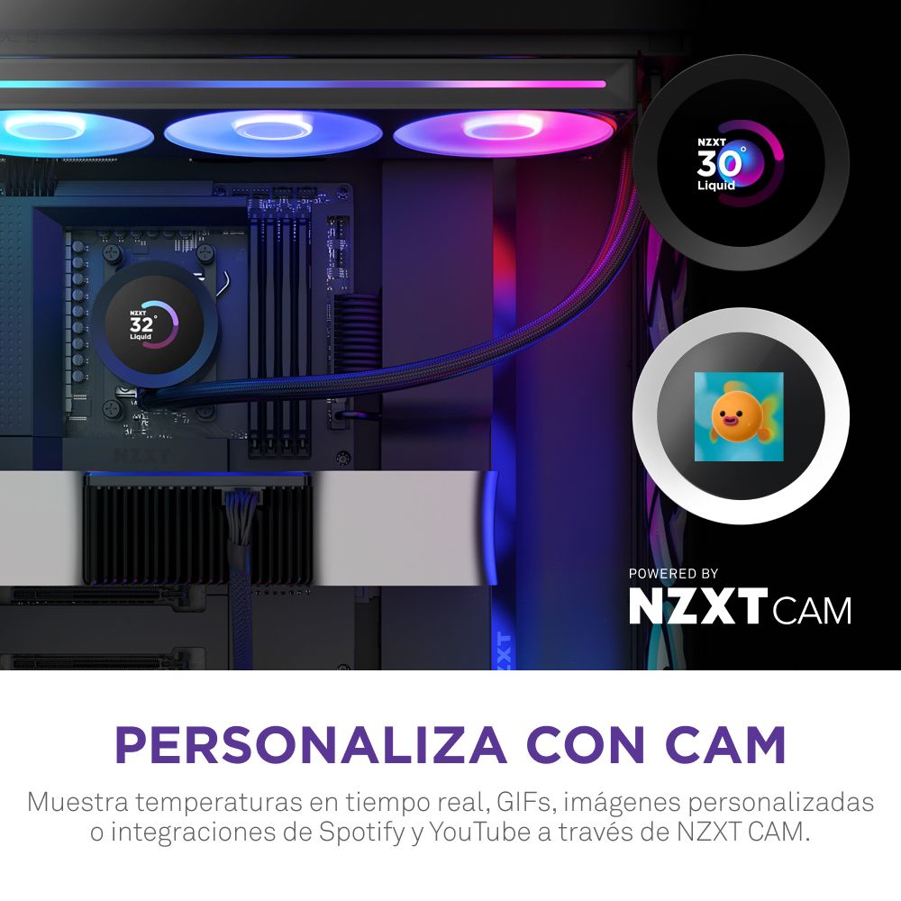 RL-KR360-B2 - Refrigeraci�n L�quida AOI NZXT Kraken Plus 360 RGB Megro (RL-KR360-B2)