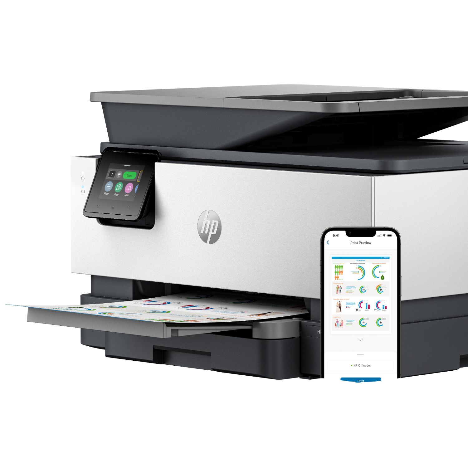 403X8B - Impresora Multifunci�n HP OfficeJet Pro 9120e Pantalla CGD 2.7? T�ctil Color 4800x1200dpi A4 Color ADF 35 Hojas USB WiFi Bluetooth Ethernet Fax D�plex Blanca/Gris (403X8B)