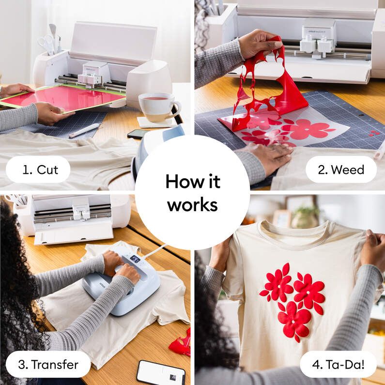 CRC-2011773 - Pegatina CRICUT Vinilo Termoadhesivo 30x48cm Rojo (CRC-2011773)