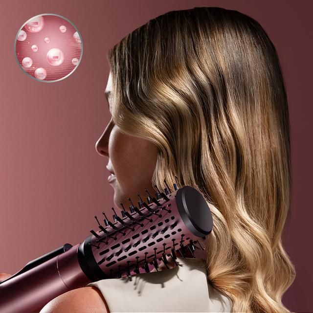 A01_EU01_116275 - Secador Ceotec CeramicCare 3in1 AirBrush, Cepillo de Aire con Funci�n I�nica, Seca, Moldea y Da Volumen, Pantalla de Temperatura, 1200W de Potencia, Revestimiento de Cer�mica, 3Modos de Calor, Cepillos de 50mm,33mm y Cabezal Voluminizador(A01_EU01_116275)