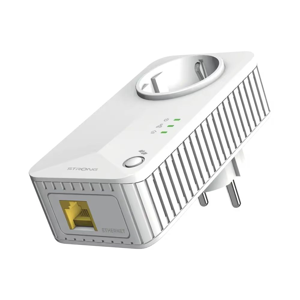 PL600TRIEUV2 - Powerline Strong 600Mbit/s 3unidades Funciona con cualquier m�dem o router est�ndarPerfecto para IPTV, streaming de v�deo HD y juegos (PL600TRIEUV2)