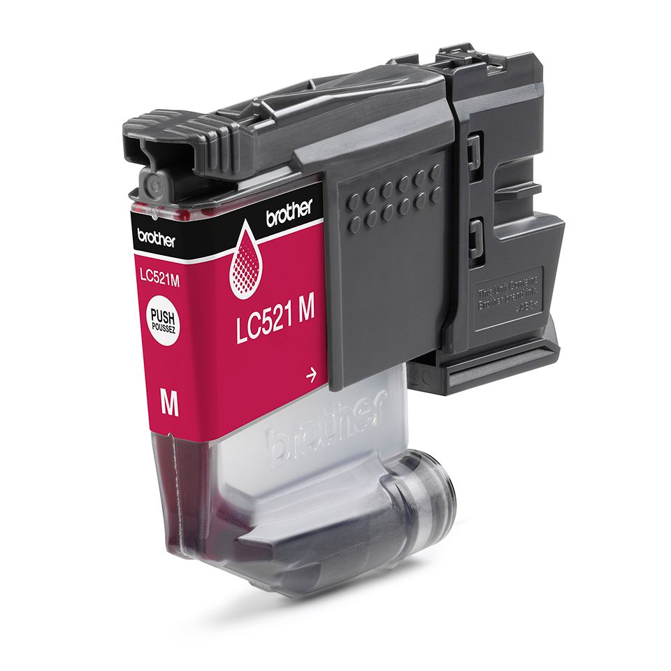 LC521M - Tinta Brother Magenta 500p�ginas, para DCPJ1260W, DCPJ1310DW, DCPJ1360DW. (LC521M)
