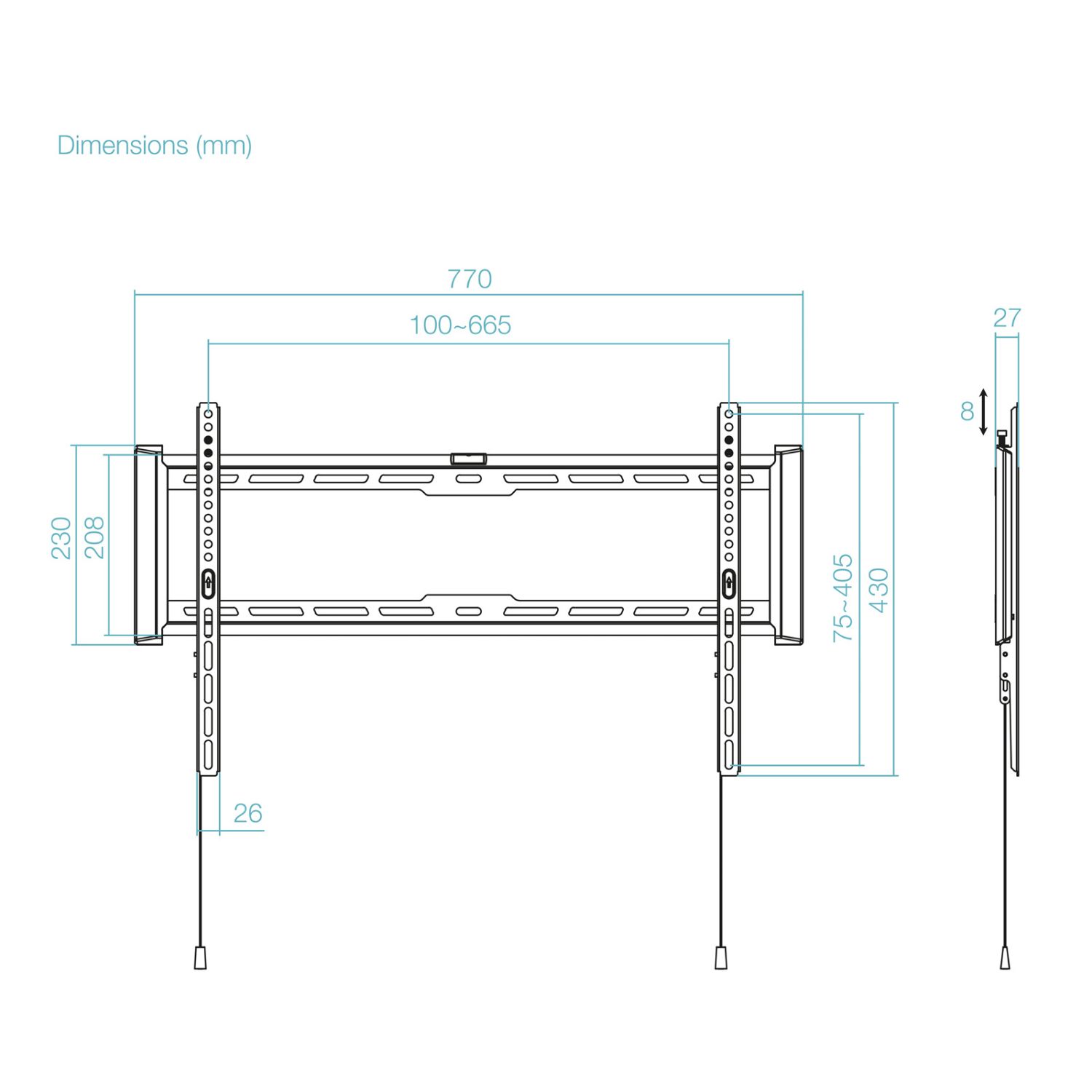 LP1083F-B - Soporte de Pared TooQ 37