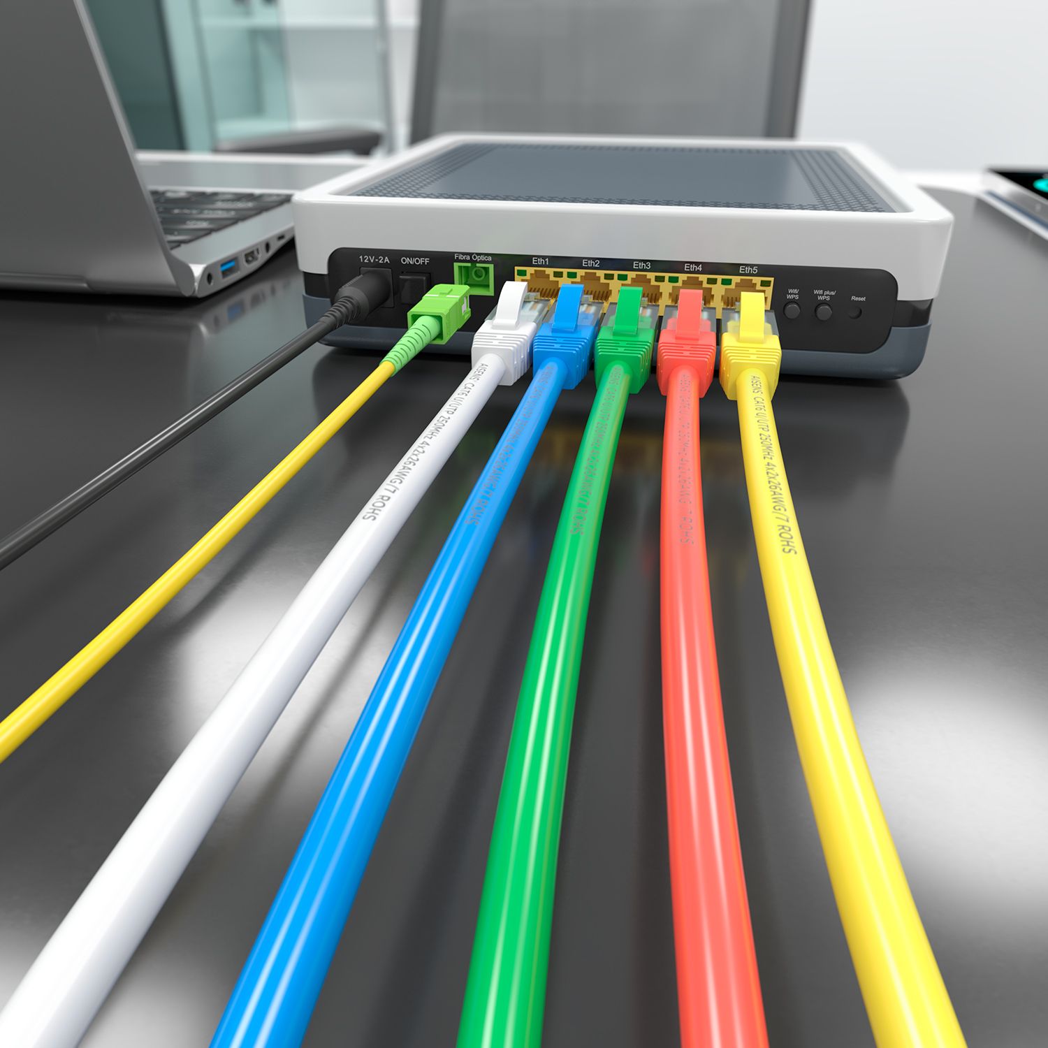 A152-0985 - Fibra Aisens G657A2 LSZH 15m Amarillo (A152-0985)