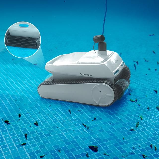 A01_EU01_113259 - Robot limpiapiscinas Cecotec Conga Pooldroid 10000 TotalClean AquaSkater, para fondos, paredes, l�nea de flotaci�n y superficie. 150 minutos de autonom�a. Filtro de alta eficiencia de 180 �m. Capacidad de 4 L. Boya para la limpieza. (A01_EU01_113259)