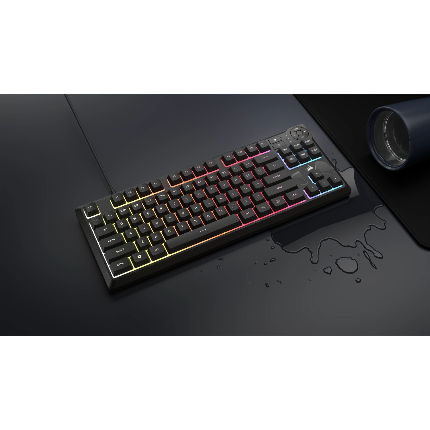 CH-9216065-ES - Teclado Gaming CORSAIR K55 Core TKL RGB iCue QWERTY 88 Teclas USB Suizo Negro (CH-9216065-ES)