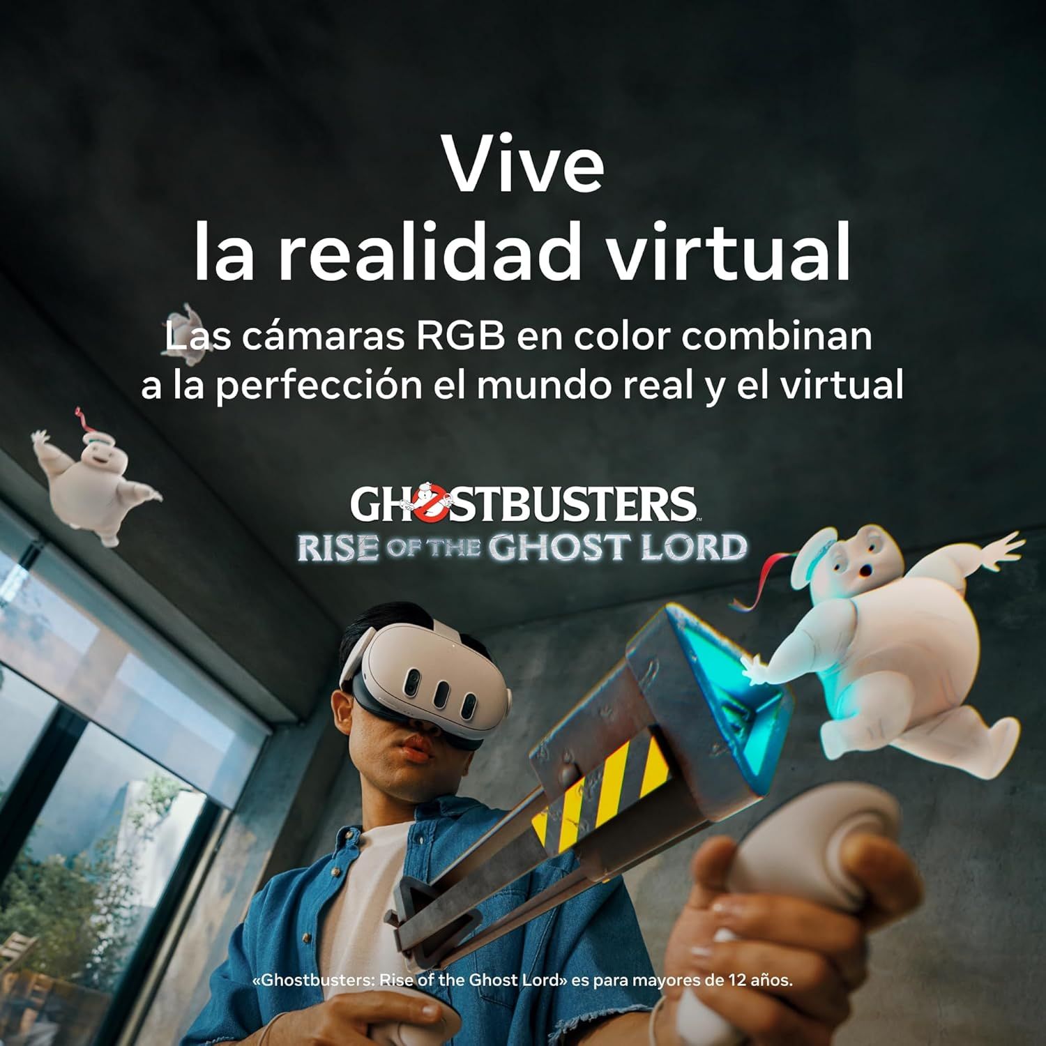 899-00586-01 - Gafas de Realidad Virtual Meta Quest 3S, Pantalla LCD, Auriculares y micr�fono integrados, 2 controladores con posicionamiento absoluto, compatible con PC v�a Link o Air Link. (899-00586-01)