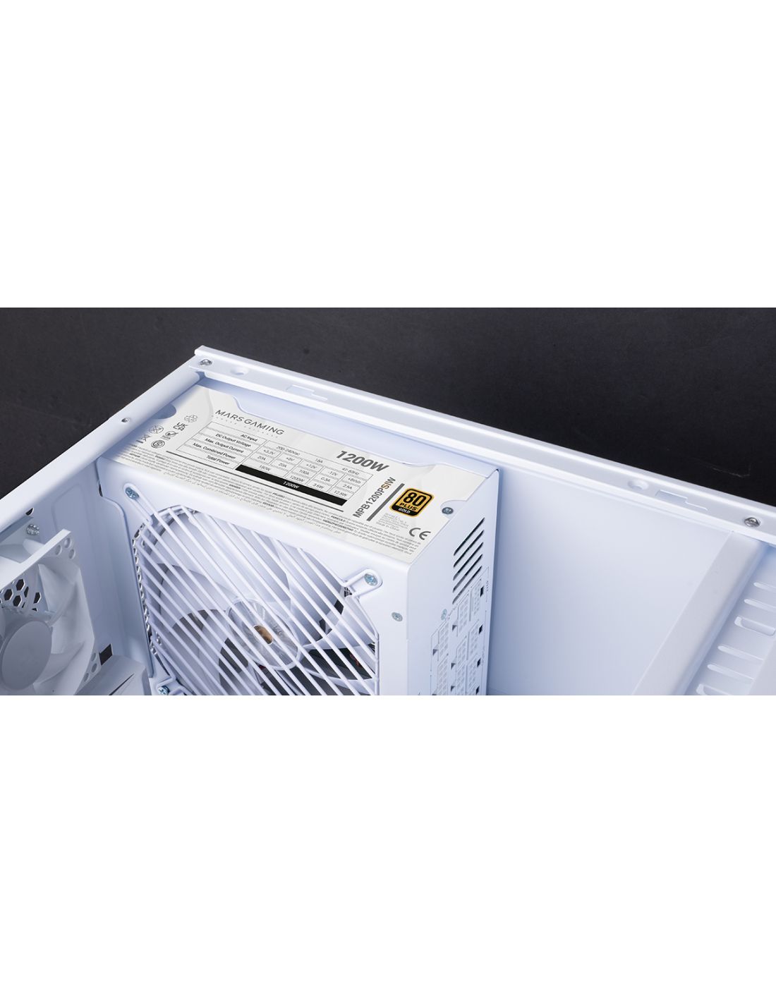 MPB1200PSIW - Fuente Mars Gaming ATX 1200W 80+ Gold Blanca (MPB1200PSIW)