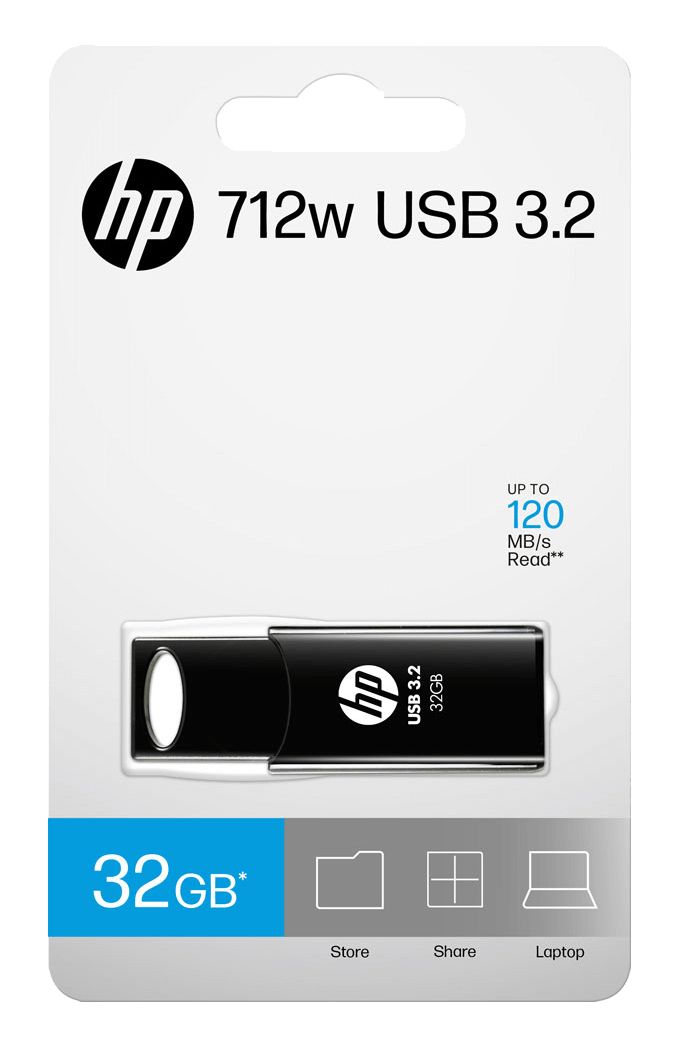 HPFD712B-A-32 - Pendrive HP 712w 32Gb USB-A 3.0 Negro (HPFD712B-A-32)