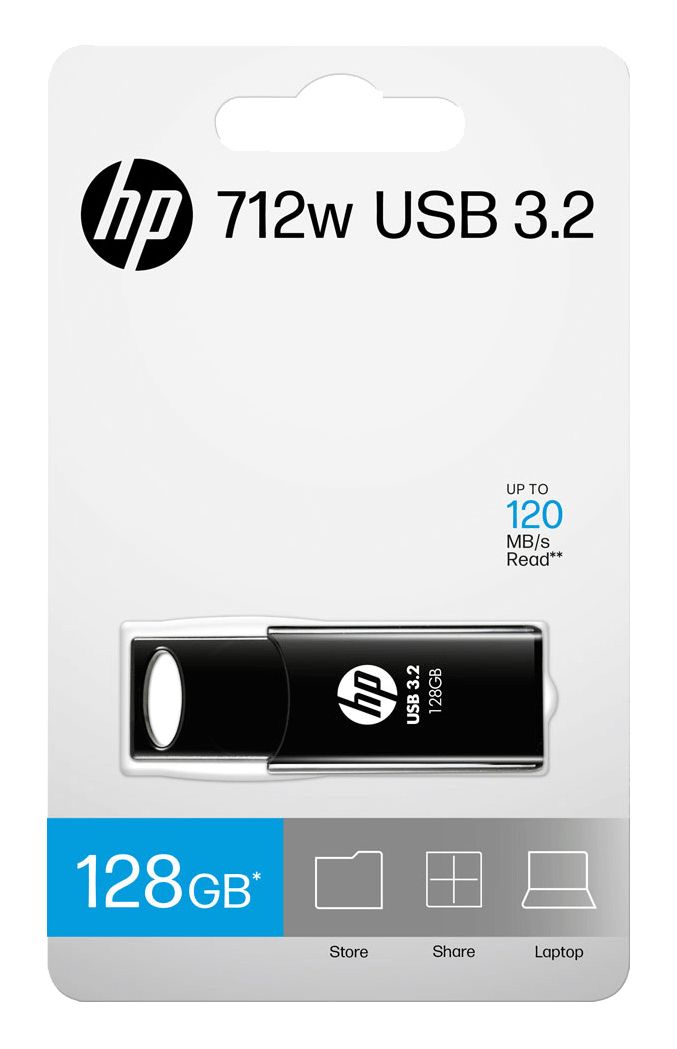 HPFD712B-A-128 - Pendrive HP 712w 128Gb USB-A 3.0 Negro (HPFD712B-A-128)