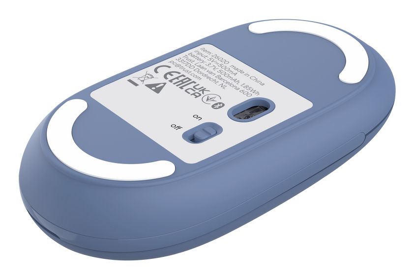 26020 - Rat�n Trust Seron fino con conexi�n inal�mbrica m�ltiple y rueda Hyperscroll, Azul. (26020)