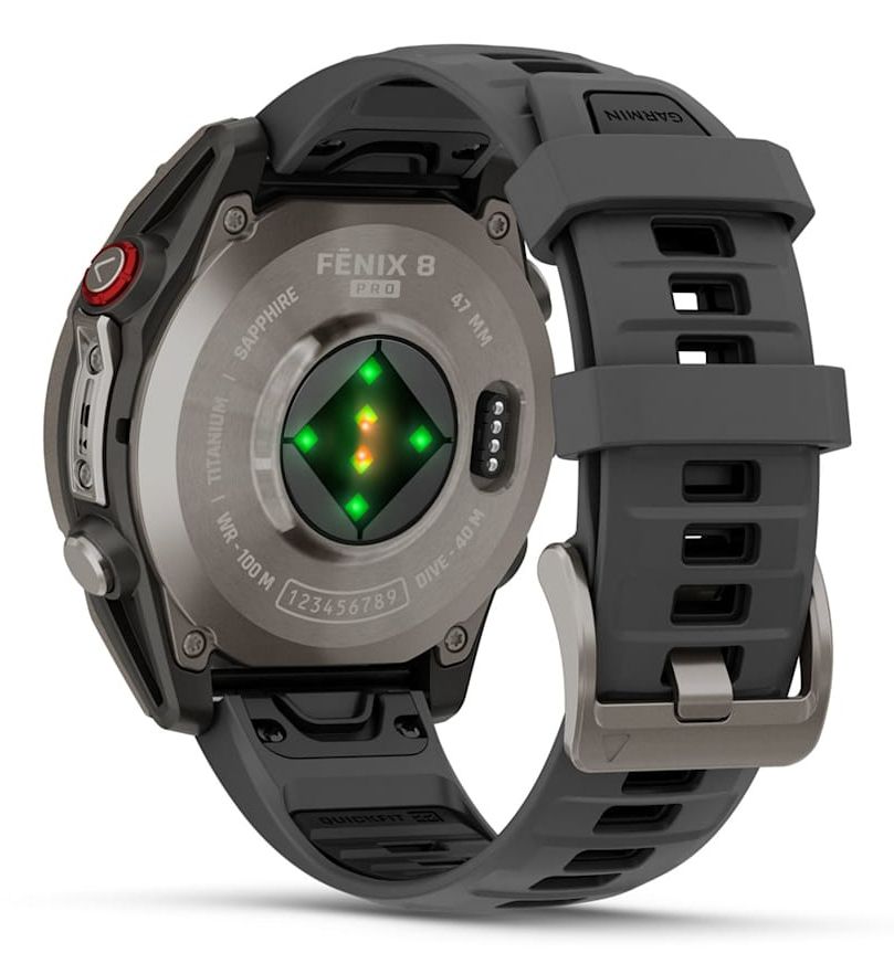 010-03198-11 - Smartwatch Garmin Fenix 8 Pro Amoled 47mm, Sapphire, Titanio con revestimiento de DLC con correa de silicona negra. (010-03198-11)