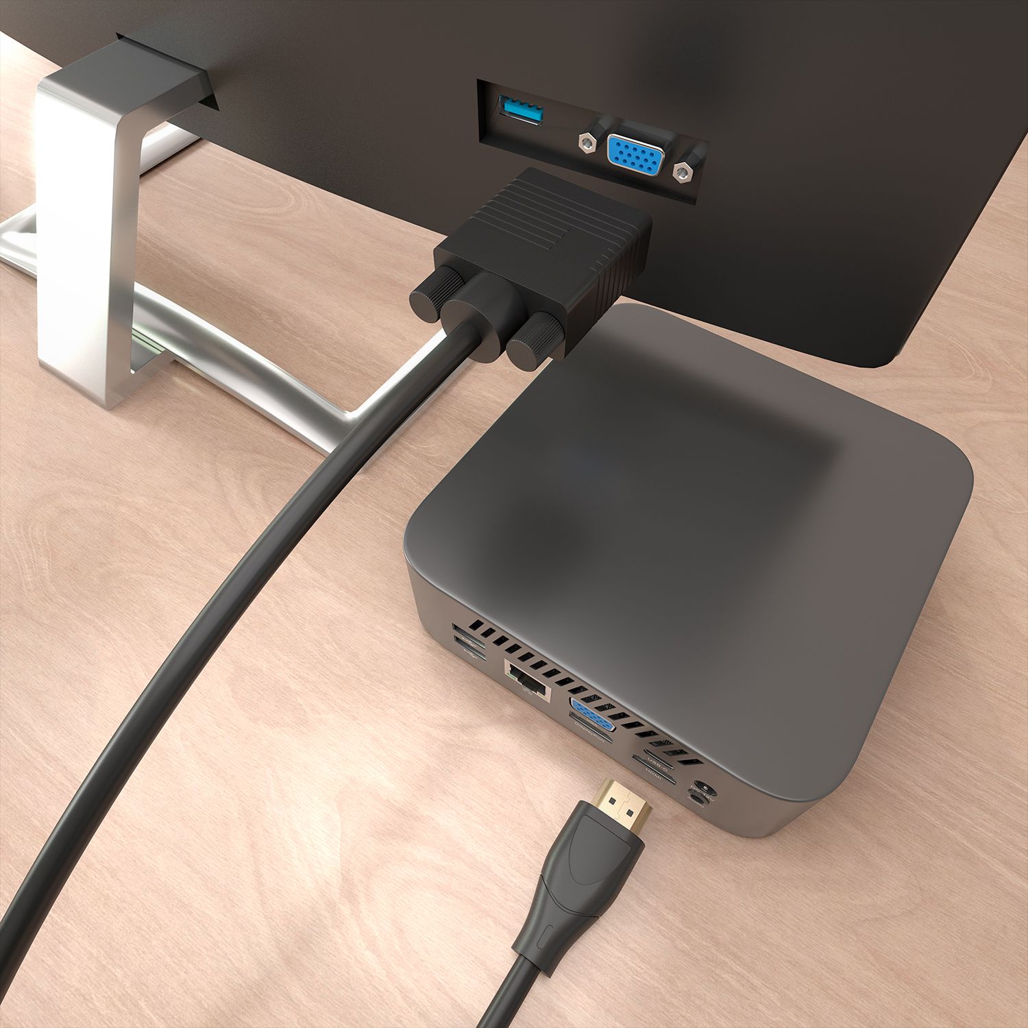 A122-1011 - Conversor AISENS VGA/M a HDMI A/M 1.5m Negro (A122-1011)