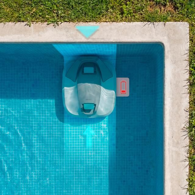 A01_EU01_123563 - Robot limpiafondos Cecotec Conga Pooldroid 3000 FloorMaster, inal�mbrico para piscinas sin pendientes, Apto para superficies de hasta 80 m2 y una profundidad m�xima de 2,5 metros. 100 minutos de autonom�a. Filtro de alta eficiencia. (A01_EU01_123563)