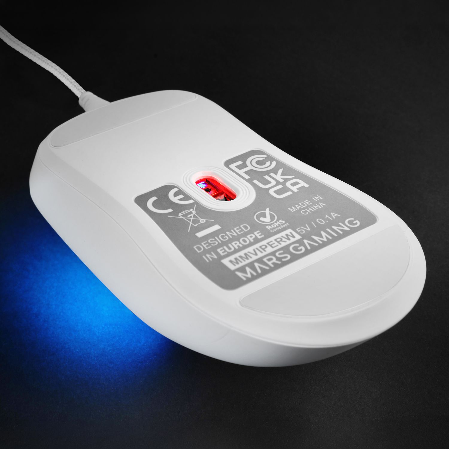 MMVIPERW - Rat�n Mars Gaming �ptico Diestro RGB Chroma USB-A/C 12800dpi 6 Botones Blanco (MMVIPERW)