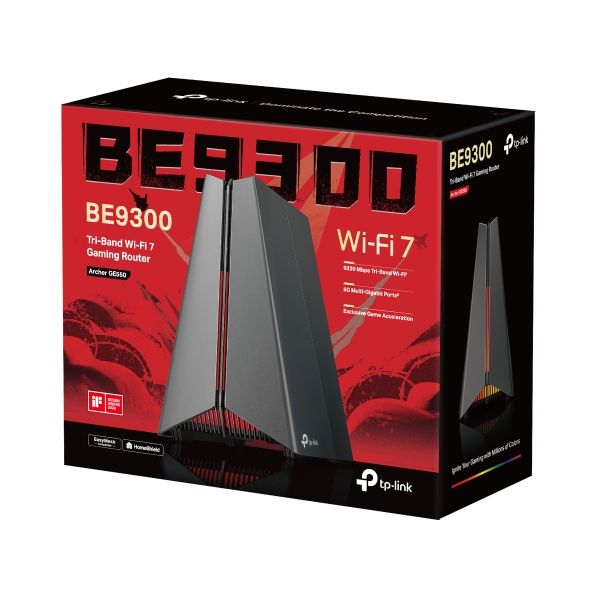 ARCHER GE550 - Router TP-Link BE9300 1xUSB-A 3.0 4xRJ45 WiFi 7 Tri-Band Ethernet LAN 2.5 GbE 4 Antenas Internas Negro (ARCHER GE550)