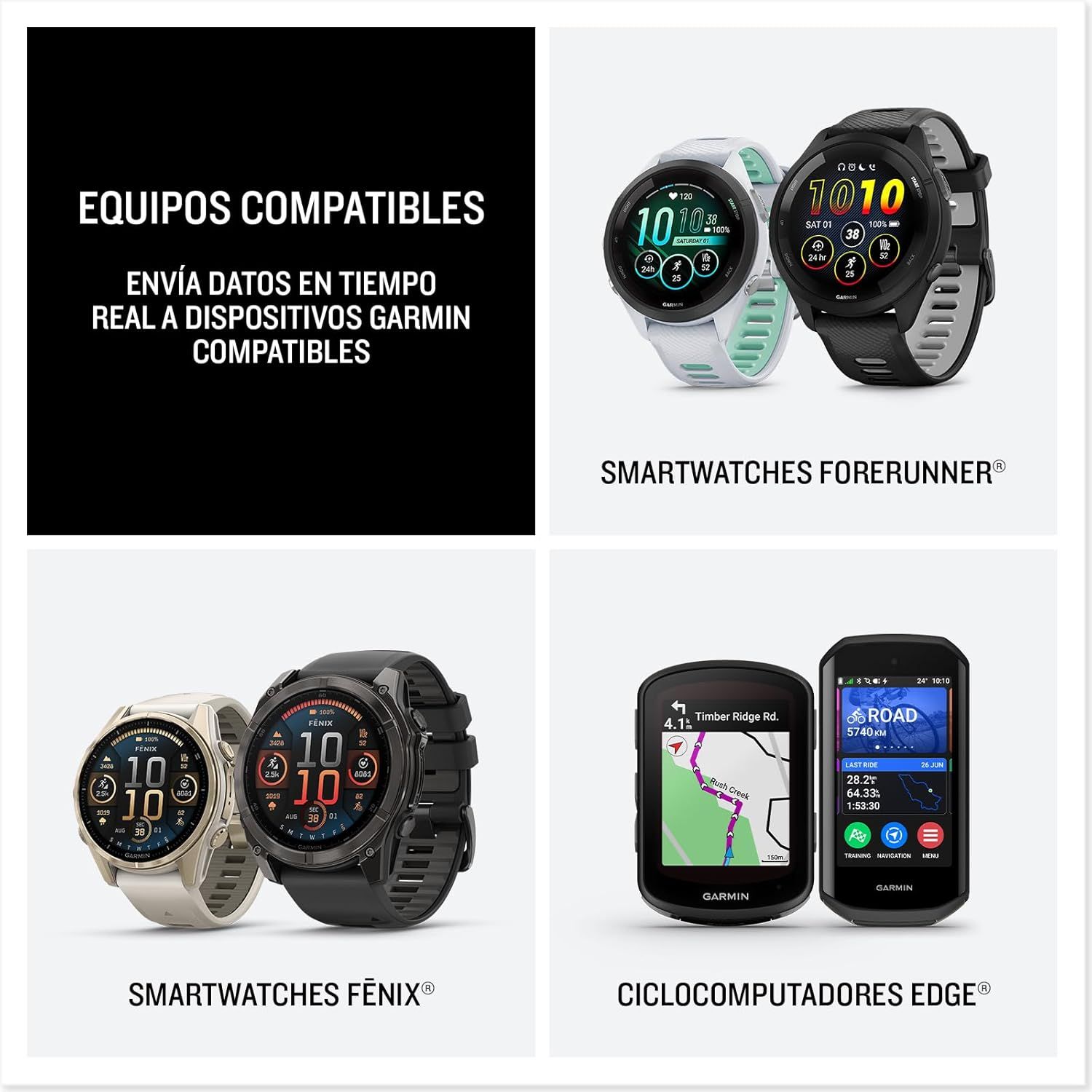 010-13388-01 - Monitor de Frecuencia Cardiaca Garmin HRM 200 Bluetooth ANT+ XS-S Negro (010-13388-01)