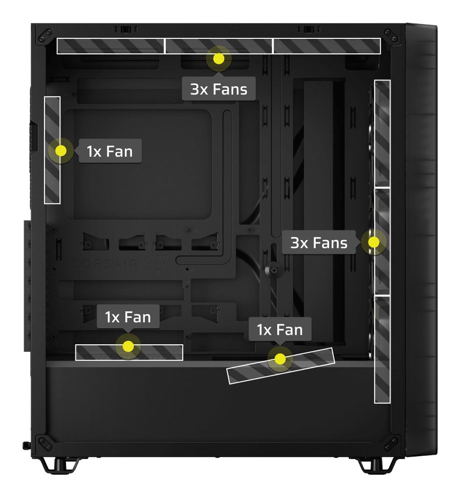 CC-9011346-WW - Caja Corsair 3200D RS ARGB Panel Lateral de Cristal Templado 1xUSB 2.0 1xUSB-C 3.2 ATX Mini-ATX mATX Negra (CC-9011346-WW)