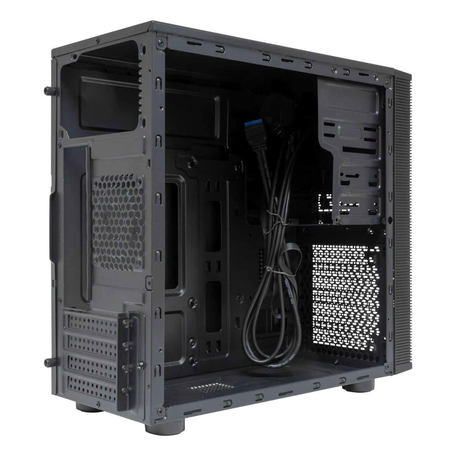 UK52015 - Caja UNYKA AERO C15 ATX 500W 2xUSB 2.0 1xUSB-A 3.0 1xUSB-C 3.1 mATX ITX Negra (UK52015)
