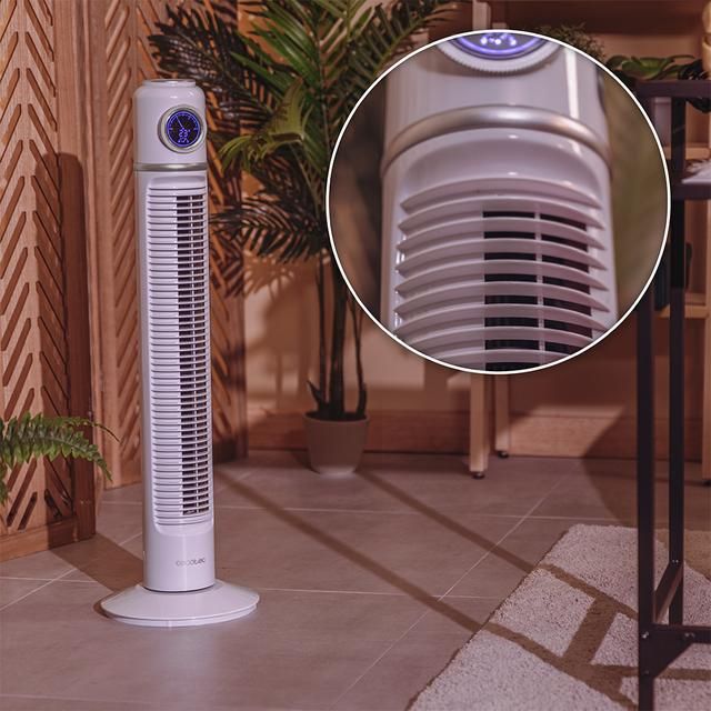 08227 - Ventilador Torre Cecotec EnergySilence 1090 Skyline Retro Smart White, 32