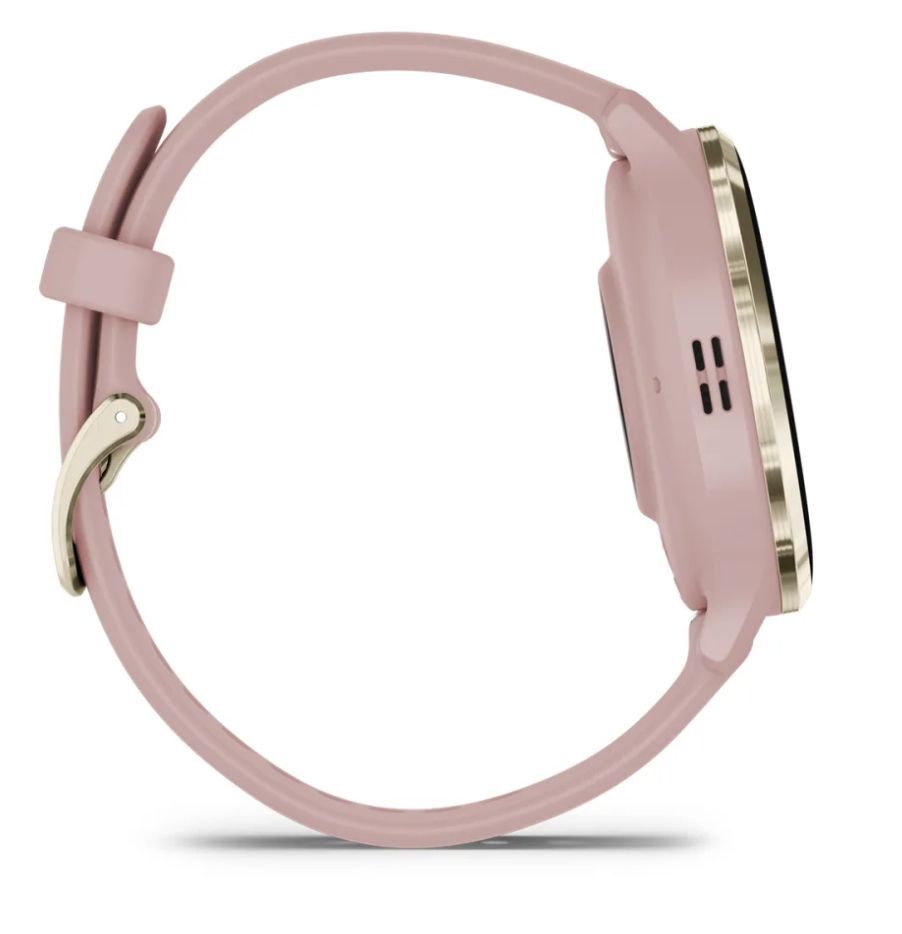 010-02785-03 - Smartwatch Garmin Venu 3S 41mm, Bisel de acero inoxidable de color beige gold con caja y correa de silicona en Rose Gold. (010-02785-03)