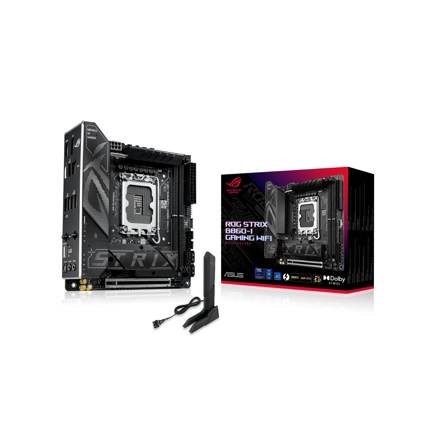 90MB1JB0-M0EAY0 - ASUS ROG STRIX B860-I GAMING WIFI: (LGA1851) 2DDR5 HDMI DP 4SATA6 Usb-C Usb-A Mini-ITX (90MB1JB0-M0EAY0)