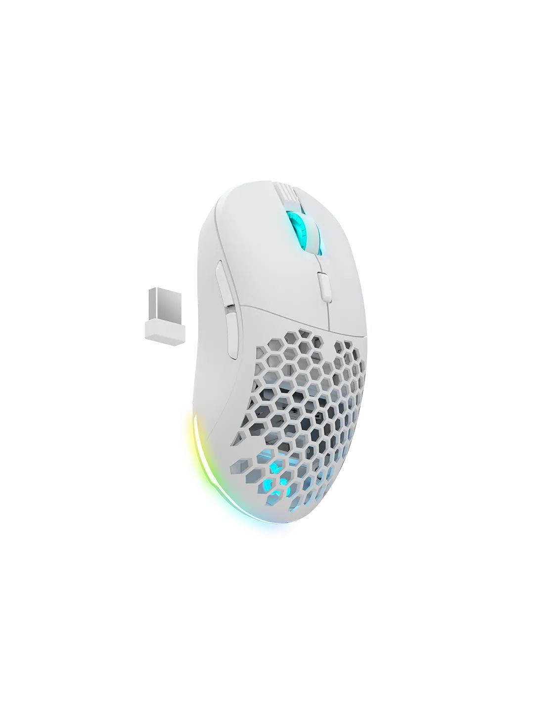 NS-MS-ARAKNE-ELITE-IV - Ratn Newskill Arakne Elite Gaming Ambidextro 2.4GHz USB-C RGB 16000dpi Ivory (NS-MS-ARAKNE-ELITE-IV)