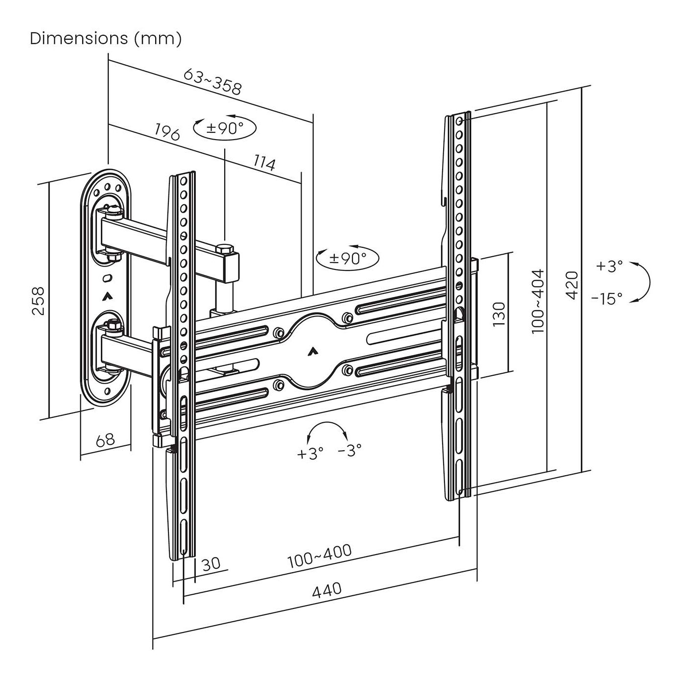 WT65TSLE-321 - Soporte de Pared AISENS 32