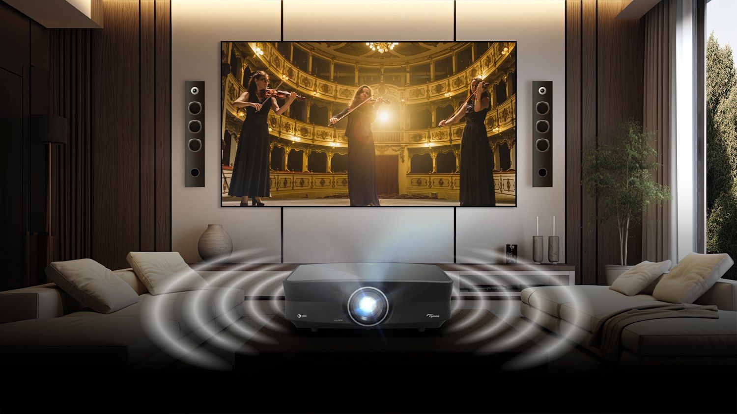 E3P7N71E111 - Proyector Optoma UHZ68LV Lser 16:9 DLP 4K UHD FHD 3D 5000L USB-A HDMI RJ45 RS232 Negro (E3P7N71E111)