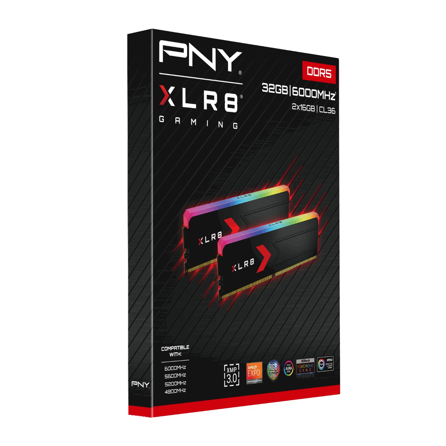 MD32GK2D5600036XRGB - Mdulo PNY XLR8 Gaming Epic-X RGB DDR5 32Gb (2x16Gb) 6000MHz DIMM CL36 1.35V (MD32GK2D5600036XRGB)