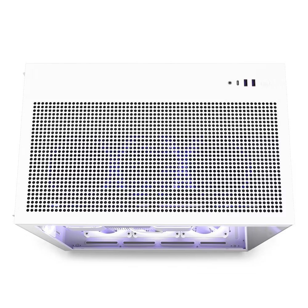 OUT3929 - Caja PC NZXT H9 Flow RGB ATX mATX Blanca (CM-H91FW-01) (OUT3929). Buen estado. Leve golpe en el lomo. Completa. (OUTLET)