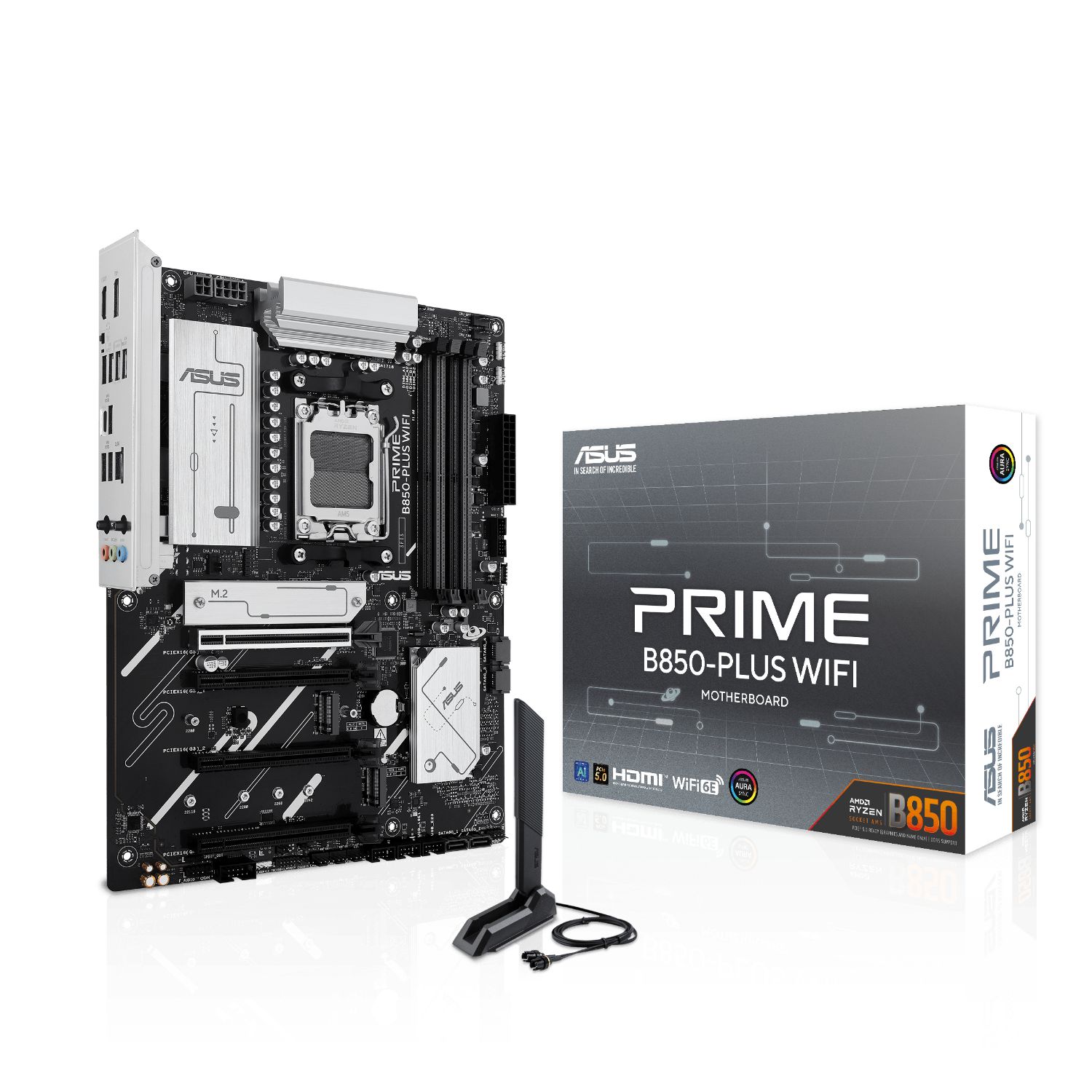 90MB1L80-M0EAY0 - Placa base ASUS PRIME B850-PLUS WIFI: (AM5) 4DDR5 M.2 SATA3 PCIe USB-A/C DP HDMI RJ45 7.1 ATX WiFi 6E Bluetooth 5.3 Ethernet 2.5GbE