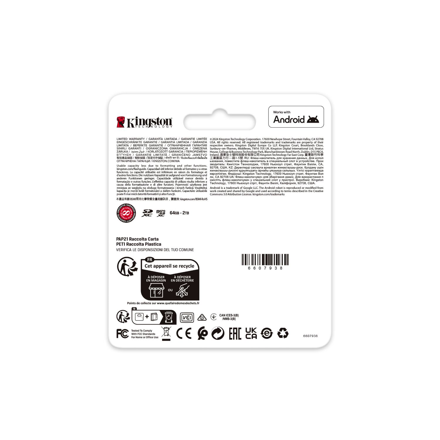 SDCG4/256GB - Tarjeta Memoria Kingston Micro SDXC Canvas Go Plus 200R 256Gb Clase 10 UHS-I Class 3 (U3) V30 A2 Lectura 200 Mb/s Escritura 160 Mb/s Negro/Turquesa + Adaptador SD (SDCG4/256GB)