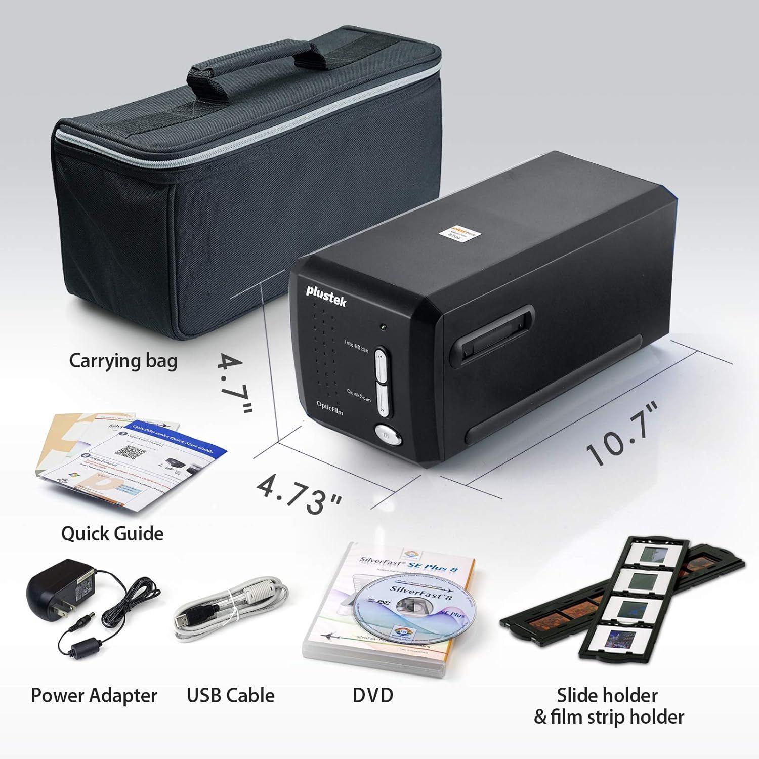 PLUS-OF-8200I-AI - Escaner de Negativos/Diapositivas PLUSTEK OpticFilm 8200i Ai Negro (PLUS-OF-8200I-AI)