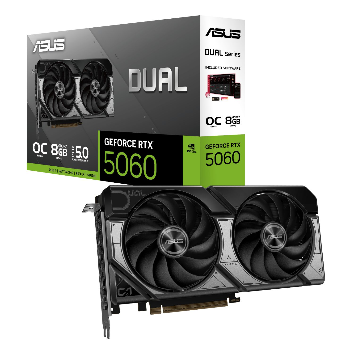 90YV0N12-M0NA00 - Asus Dual GeForce RTX5060 8Gb GDDR7 OC Edition (90YV0N12-M0NA00)