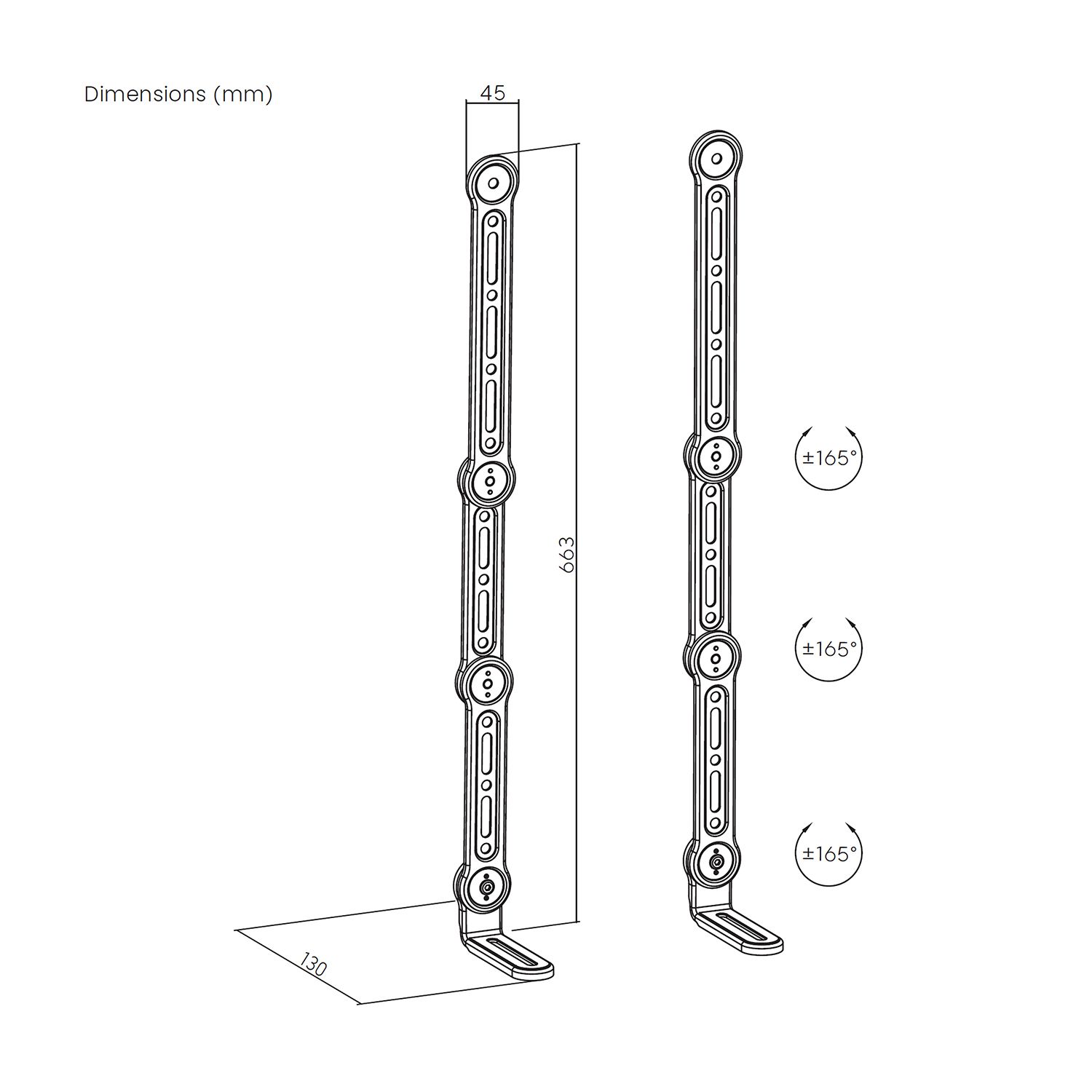 SPK04U-377 - Soporte AISENS para Barra de Sonido, hasta 15Kg, Negro (SPK04U-377)