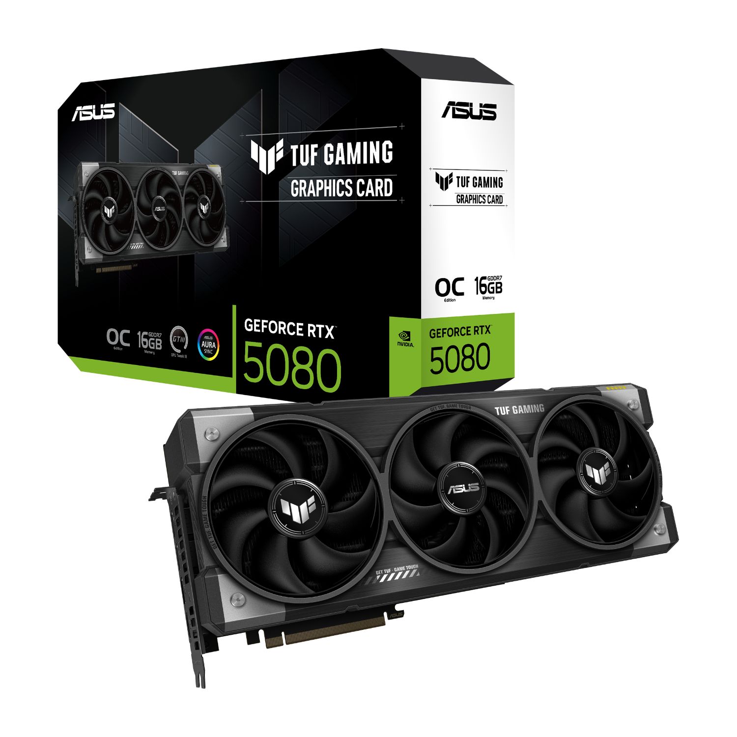 90YV0M30-M0NA00 - Tarjeta Grfica Nvidia GeForce ASUS TUF-RTX5080-O16G-GAMING 16Gb GDDR7 (90YV0M30-M0NA00)