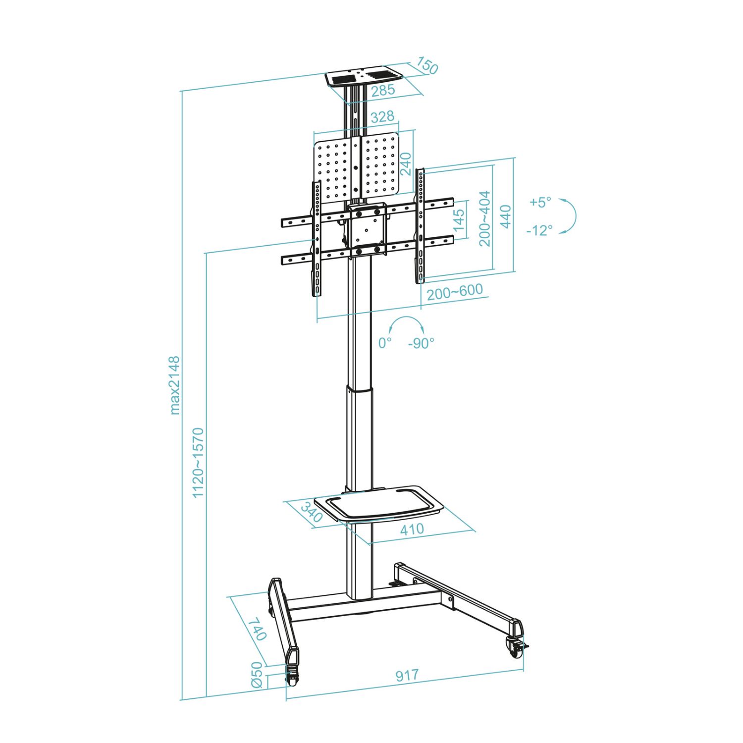 FS1184M-B - Soporte de Suelo TOOQ 35