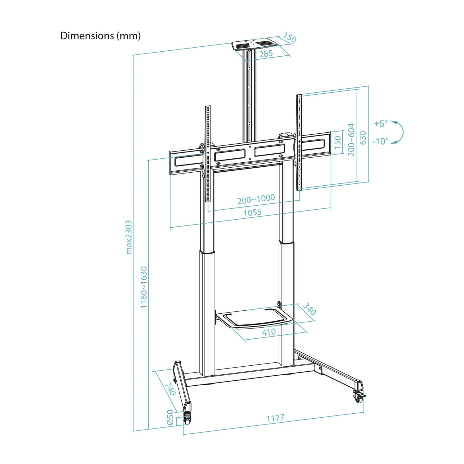 FS20406HM-B - Soporte de Suelo TOOQ 60