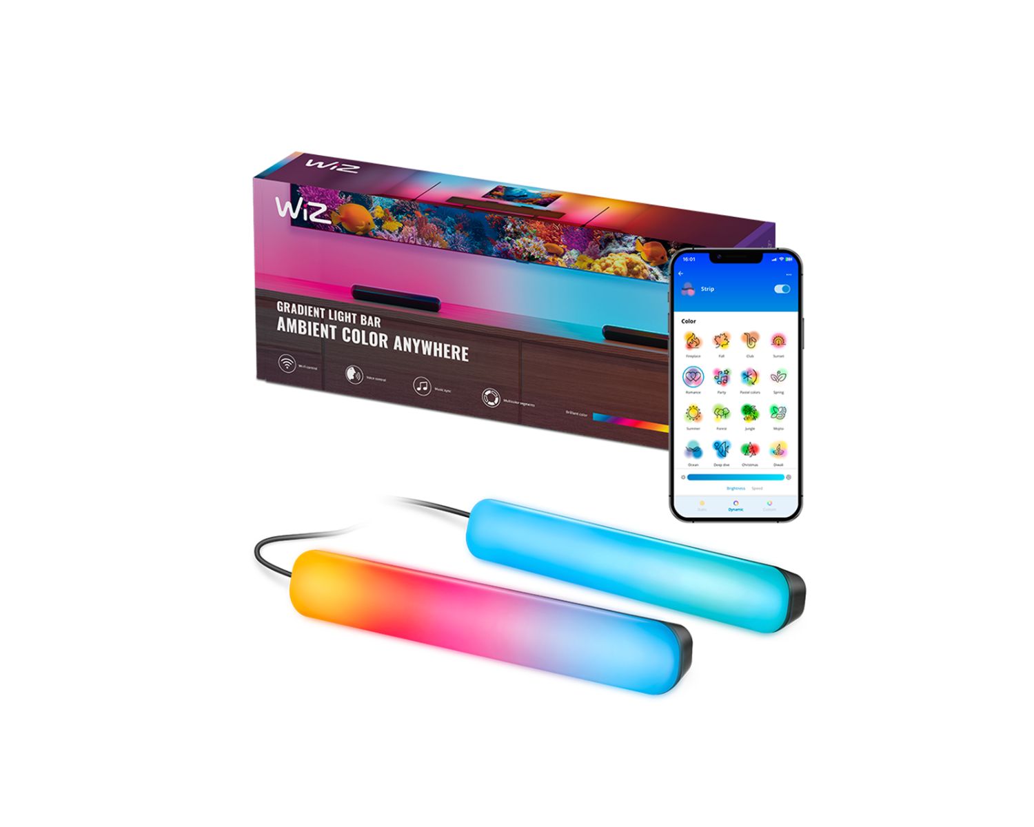 929004732301 - Barras de Luces WiZ Gradient RGB Bluetooth IP20 Negro (929004732301)