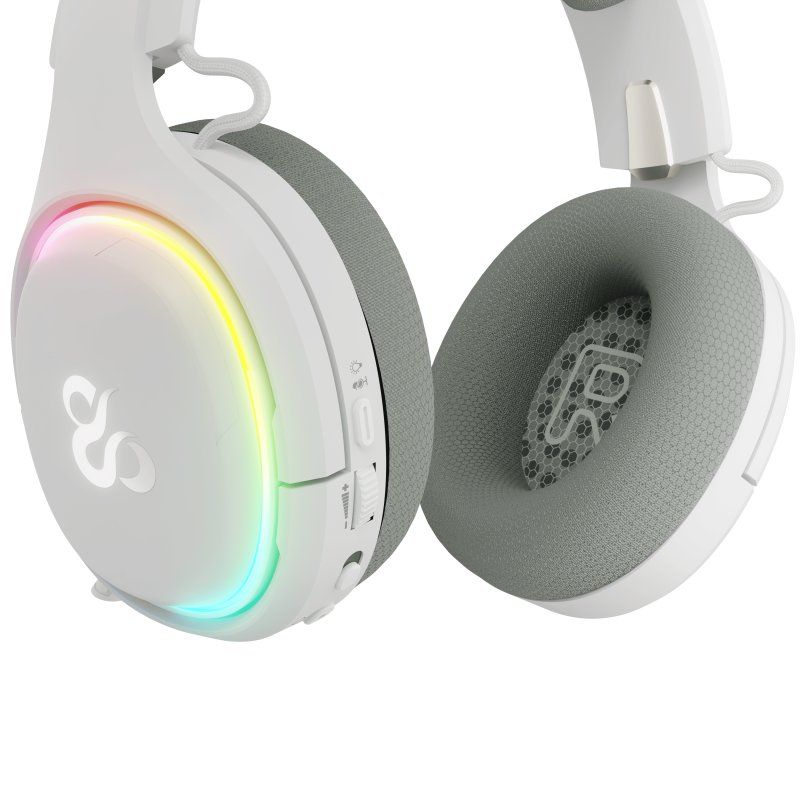 NS-HS-ATONV2-IVORY - Auriculares Gaming Newskill Aton V2, Inalmbricos RGB, Blanco (NS-HS-ATONV2-IVORY)