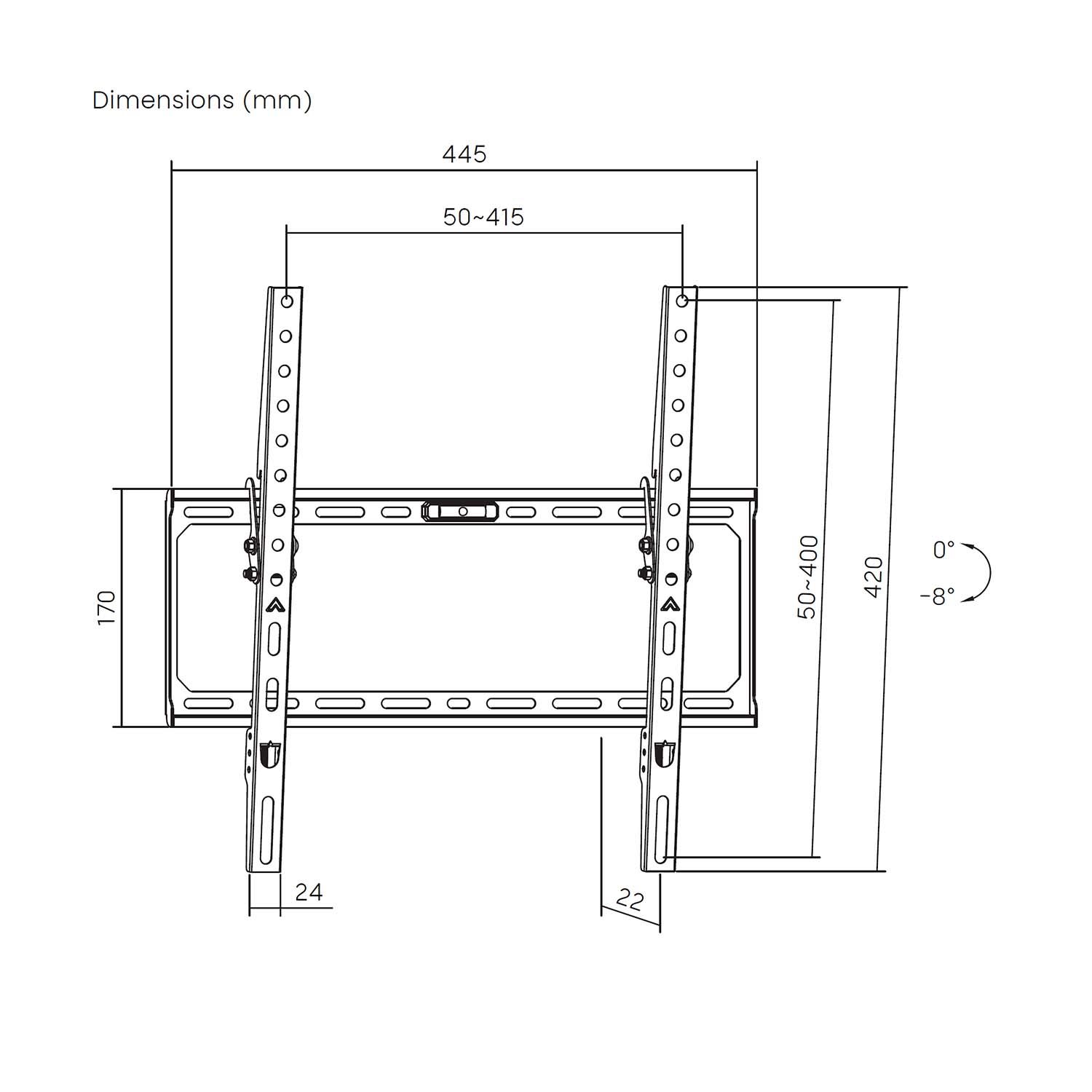 WT75T-391 - Soporte AISENS Eco Inclinable 32-75