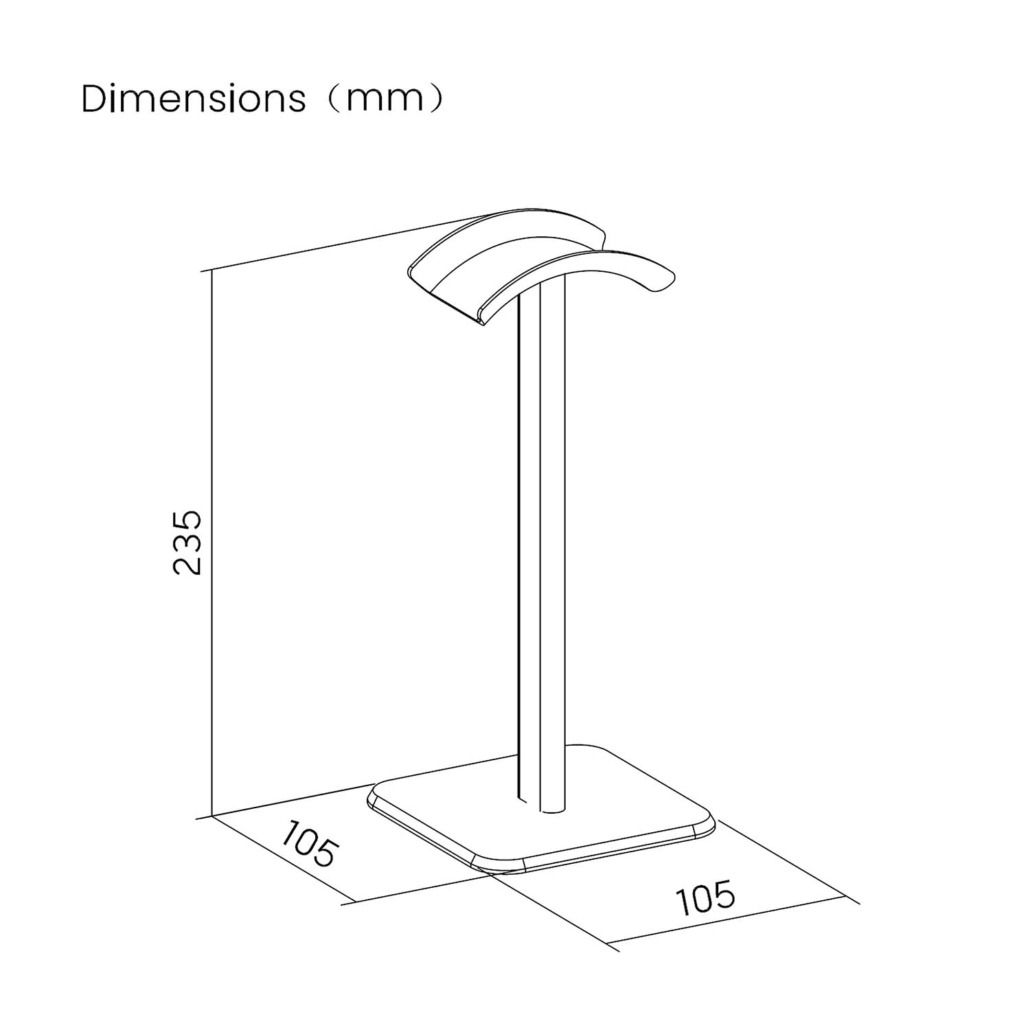 HSM001-397 - Soporte Universal AISENS para Auriculares Negro (HSM001-397)