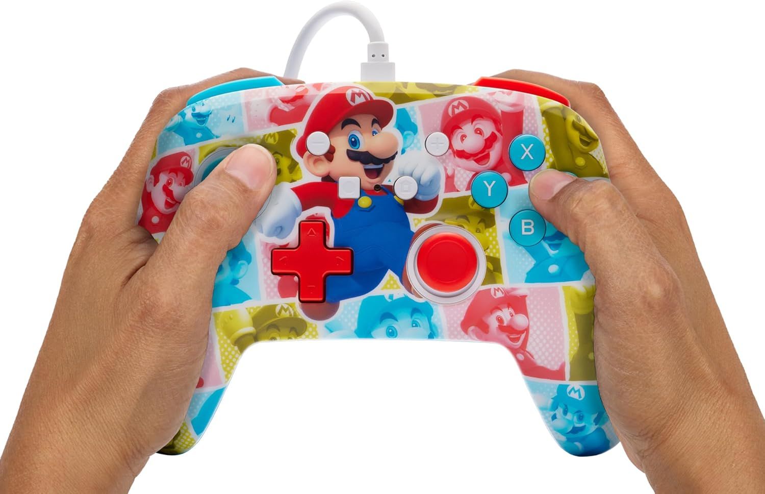 NSGP0282-01 - GamePad PowerA Nintendo Switch Mario Hero Reel Cable USB 3m (NSGP0282-01)